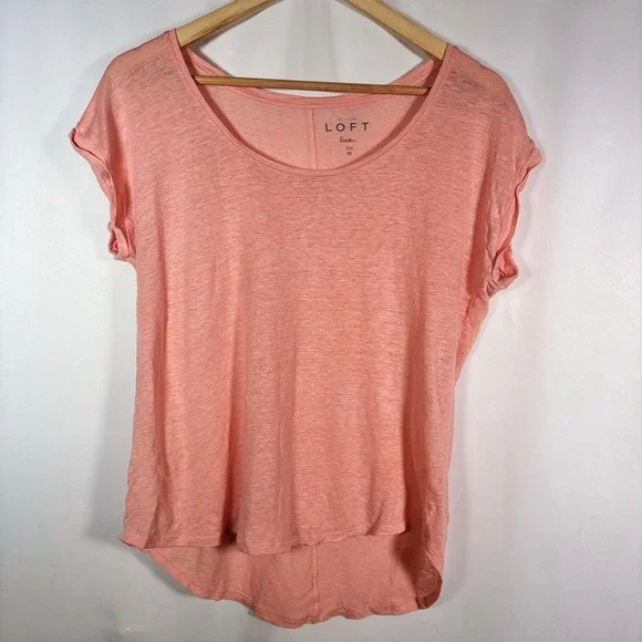 Ann Taylor Loft 100% Linen Top Womens Medium Resort Beach Vacation Sustainable - Picture 1 of 6